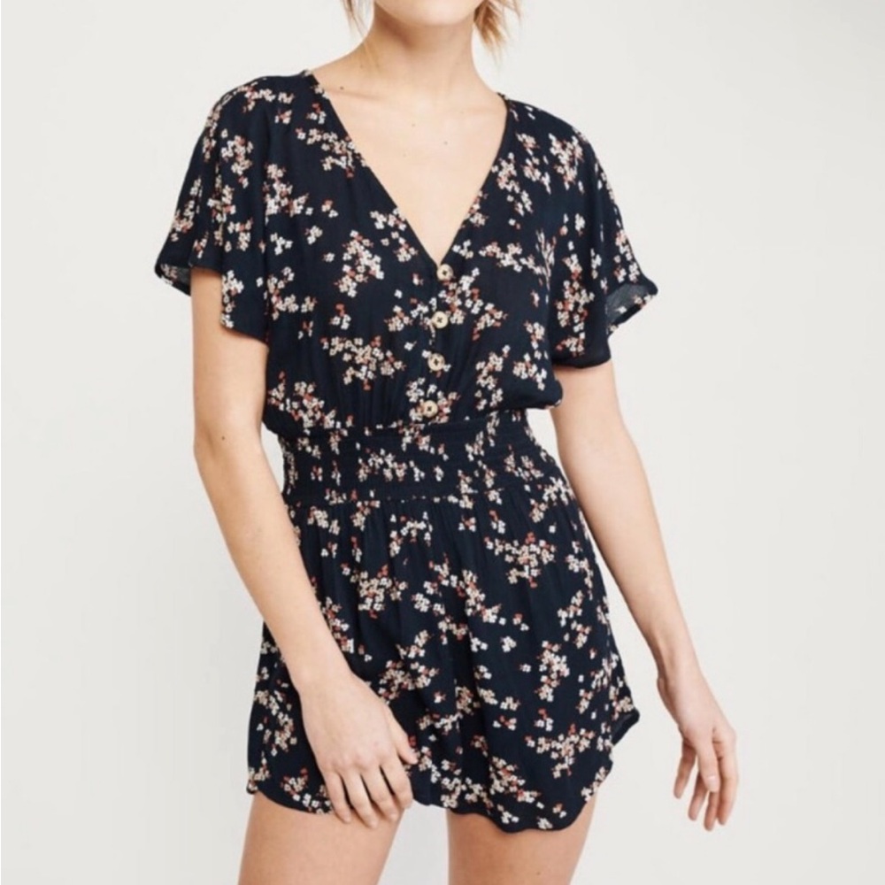A&F - Floral V-Neck Romper